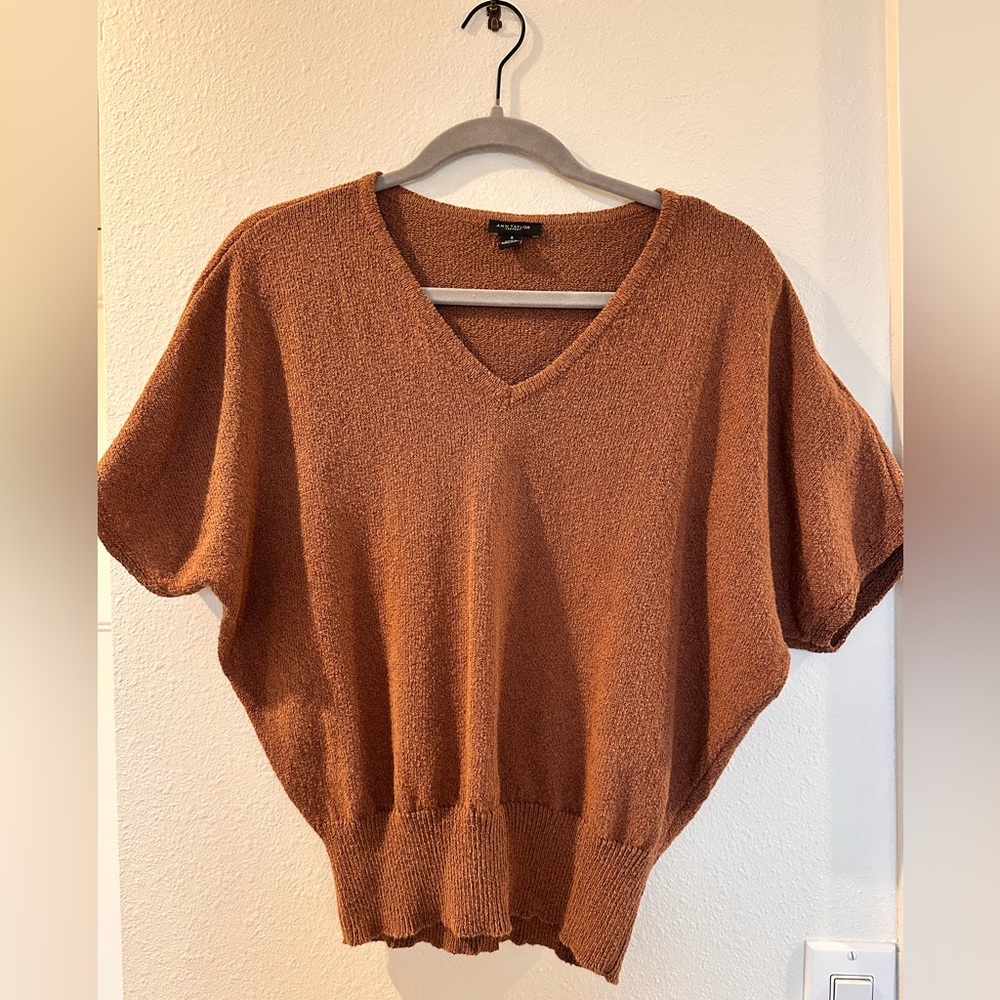 Ann Taylor V-Neck Knit Sweater.